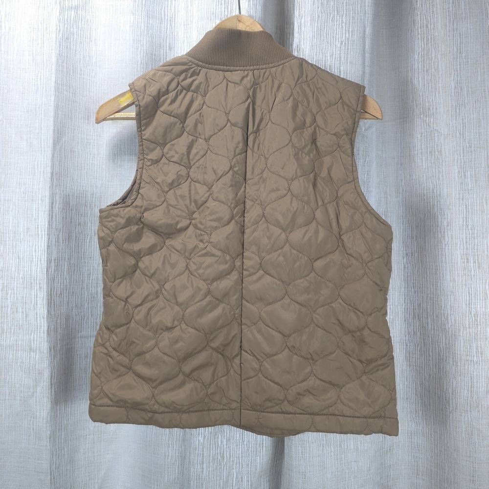 Stylus Quilted Puffer Vest Womens Medium Brown Snap Front Gorpcore Utility - Picture 4 of 7